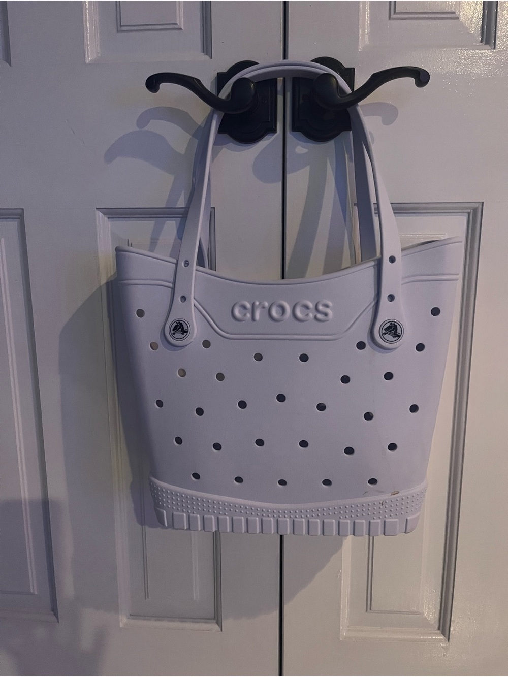 CROCS Perforated Tote in Light Lavender